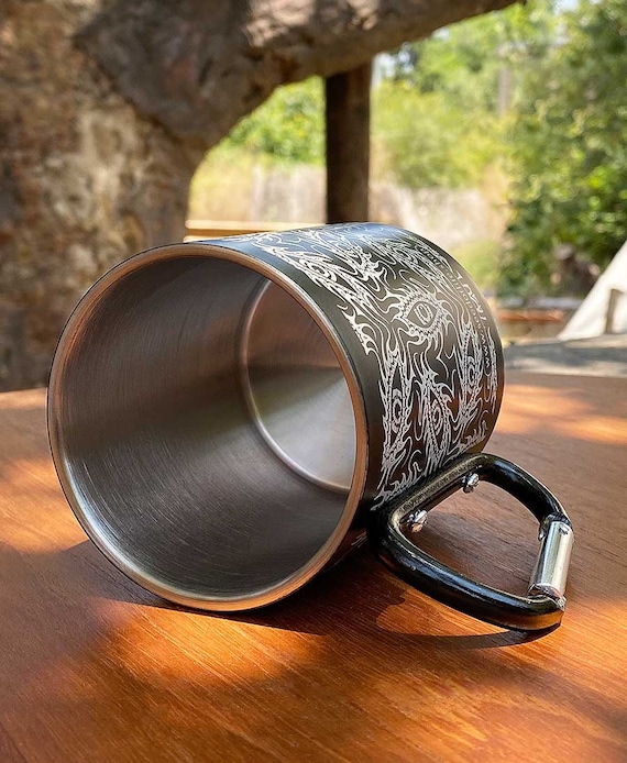LSD Molecule Stainless Steel Travel Mug With Clip Handle