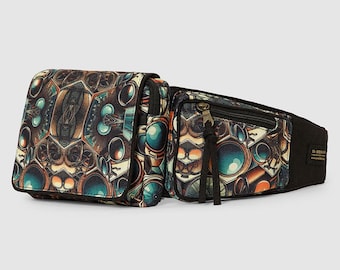 Ceinture utilitaire en toile Pochette festival Sac banane Sac banane Psychédélique Burning Man