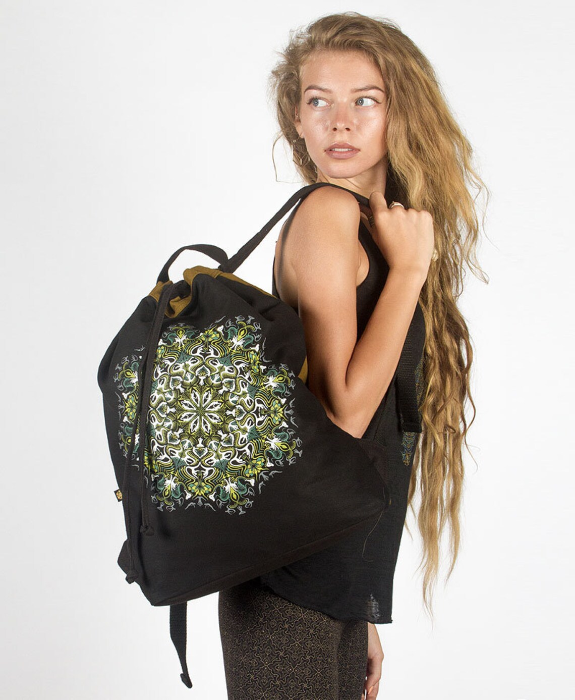 Drawstring Backpack Sack Bag Large Drawstring Bag Festival - Etsy