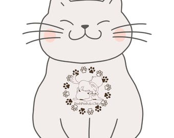 Coloring Stencils for Cat Loving Children