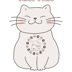 Puede incluir: Portada de libro para colorear de color beige claro con una ilustración de un gato sonriente. El texto "Målarbok Katter" está en la parte superior, con texto adicional debajo del gato. Un logotipo de huella de pata está en la parte inferior. El texto dice "ALLA INTÄKTER FRÅN DEN HÄR BOKEN DONERAS TILL KATTORGANISATIONER".