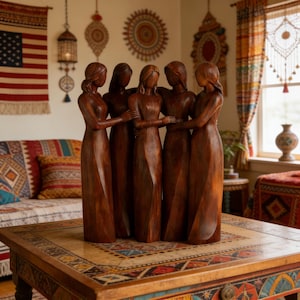 Handicraft 5 Sisters Friendship Figurine, Unity Symbol, Sister Birthday Gift, Home Decor