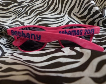 Personalized Sunglasses - Bride, Bridesmaid, Groom, Groomsmen, Vacations, Parties, sports teams, graduation, prom