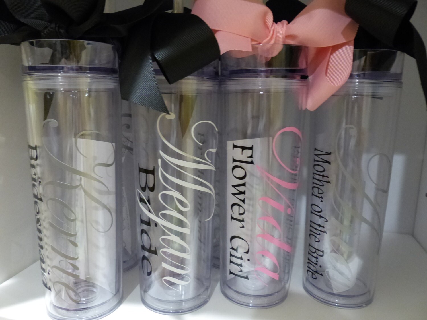 Wedding Tumblers Bride Bridesmaid gifts Groom Acrylic Etsy