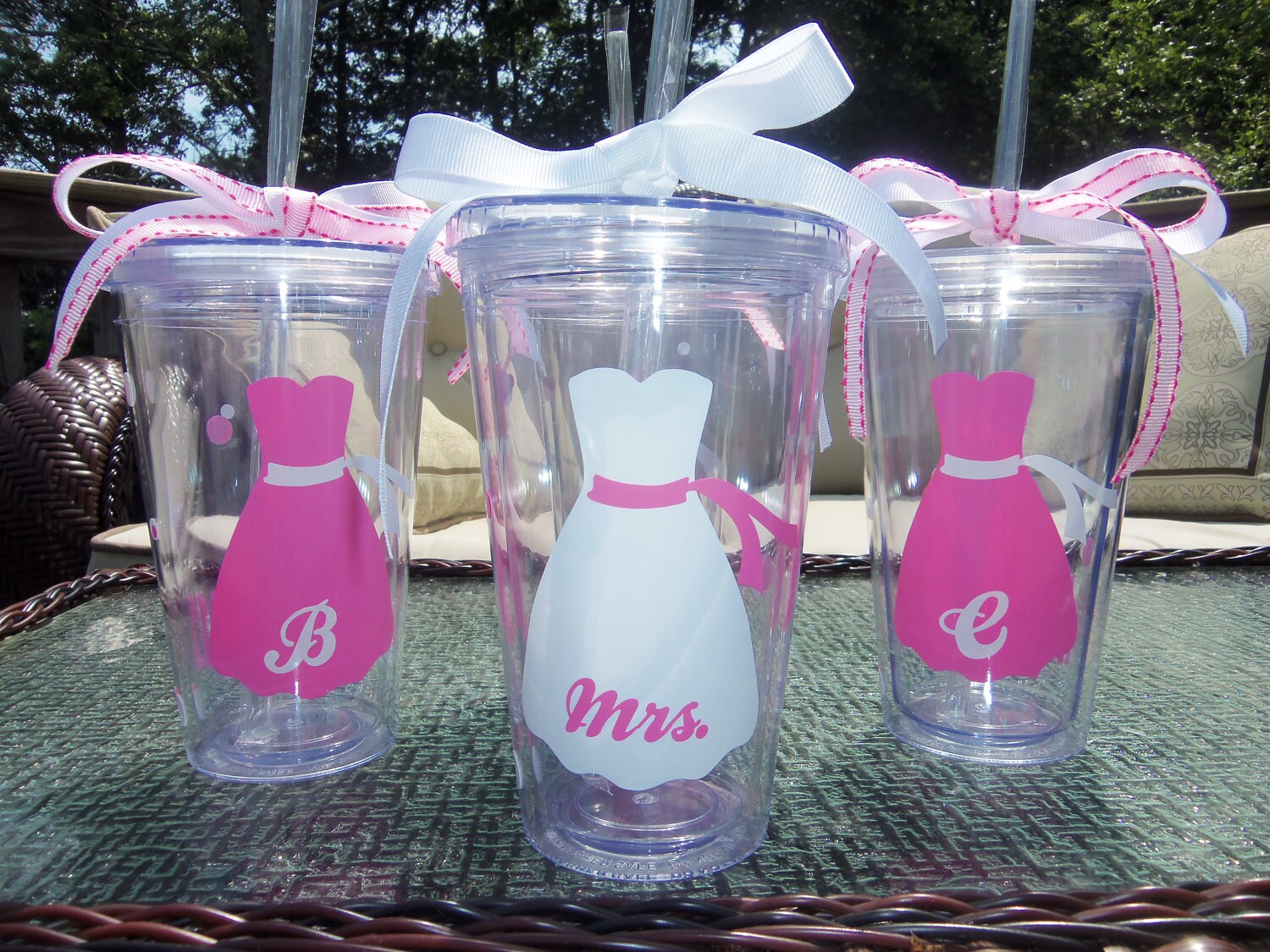 Wedding Tumblers Bride Bridesmaid mother of the bride