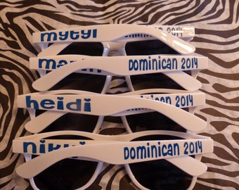 Personalized Sunglasses -Cheer Teams, Dance Teams, Cheerleader,  Bride, Bridesmaid, Groom, Groomsmen, Vacations, Parties, favors