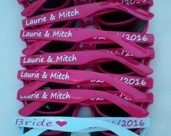 Personalized Wedding Sunglasses, Bachelorette Party, Personalized Sunglasses - Cheer - Cheerleader - Nationals - Sports - Teams - Fun