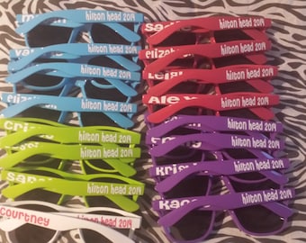 Personalized Sunglasses, Cheerleading gift, cheer competition, Bride, Bridesmaid, Groom, Groomsmen, Vacations, Parties, favors