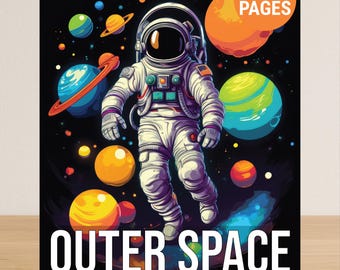 Weltraum Malbuch für Erwachsene, Weltraum Malbuch für Erwachsene PDF, 50 Malseiten von Astronauten