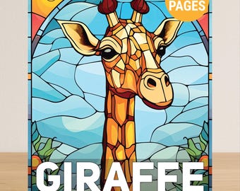 Giraffe kleurboek voor volwassenen, wilde dieren volwassen kleurboek pdf, 50 schattige kleurplaten van giraffen