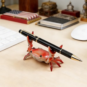 Fantazyjny uchwyt na długopisy w kształcie kraba, organizer na biurko, prezent dekoracyjny do biura