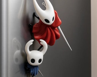 Holle ridder horzel en ridder figuur, hars koelkastmagneet, verzamelbeeld videogame, gamerbureaudecor, cosplay cadeauornament