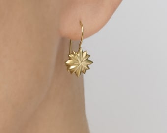 Solid Gold Earrings, 14k Gold Drop Earrings, Fine Gold Jewelry, 14k Earrings, Classic Earrings, Small Drop Earrings, Unique Gift For Her