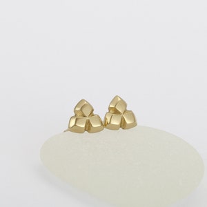 Small Gold Stud Earrings, 14k Solid Gold Earrings, Dainty Stud Earrings, Gold Triangle Earrings, 14k Gold Small Earrings, Delicate Studs