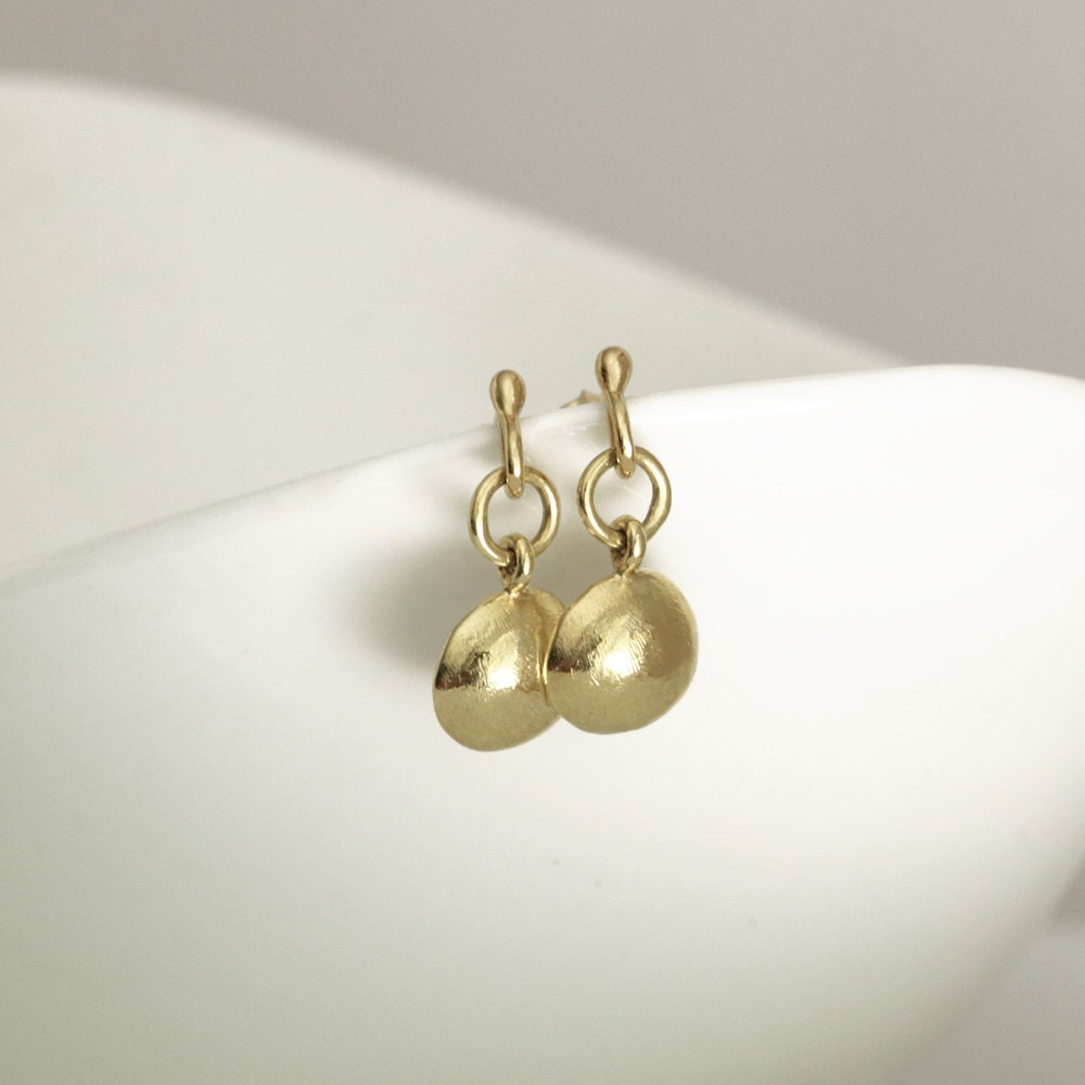 Gold small dangle earrings Clearance
