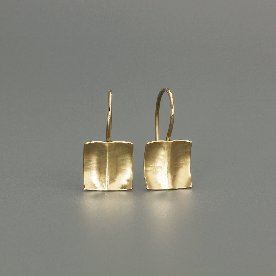 Bray Gold Square Earrings main image 1