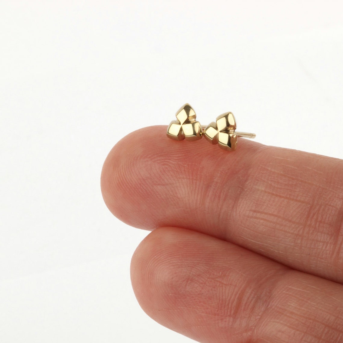 Small Gold Stud Earrings 14k Solid Gold Earrings Dainty Stud Etsy