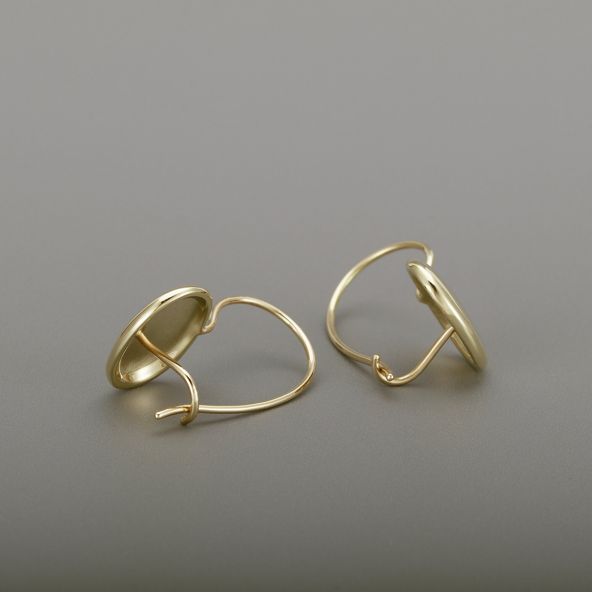 14k Gold Earrings, Minimalist Earrings, Solid Gold Drop Earrings ...