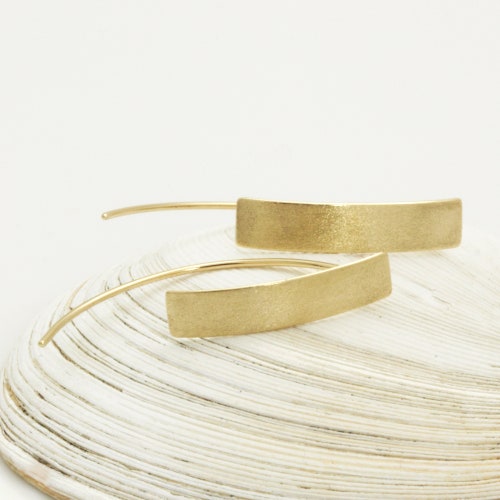 14k Gold Earrings Minimalist Earrings Solid Gold Post Etsy