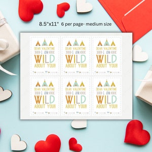 Valentine Printable wild About You Tribal Themed Outdoor Teepee Bow and ...