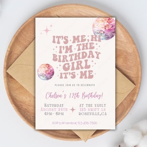 Editable Birthday Invitation, Its me, Hi. Taylor Swift birthday invitation, Era birthday invitation image 4