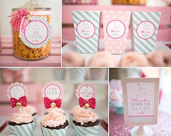 Are you KITTEN me right MEOW Kitty Cat Invite + Printable Set (DIY printable)