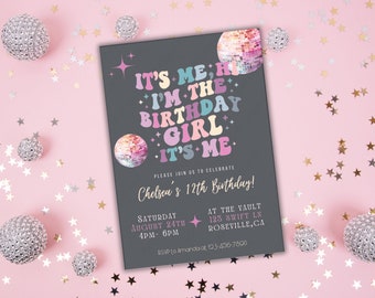 Editable Birthday Invitation, Its me, Hi. Taylor Swift birthday invitation, Era birthday invitation