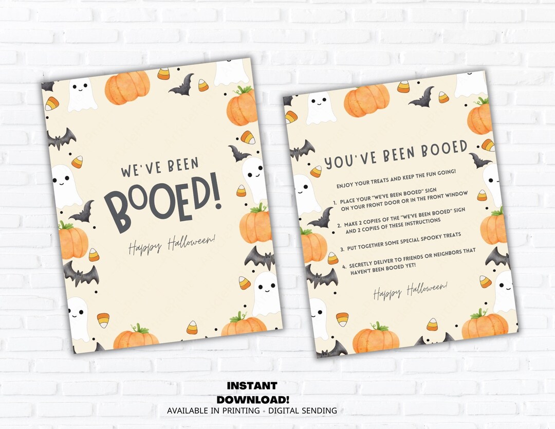 Editable You've Been Booed Signs, Printable Booed Signs, We've Been ...