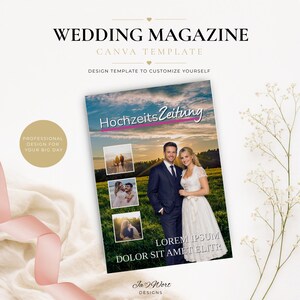 Wedding Magazine "Landleben" | Editable Canva Template | Personalized Bridal Magazine | Wedding Newspaper | Printable Magazine