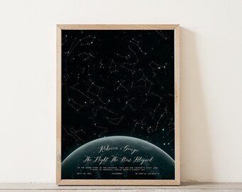 Custom Star Map Print: Anniversary, Wedding, or Special Date Gift