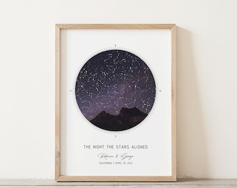 Custom Star Map Print: Baby Constellation Gift or Any Event