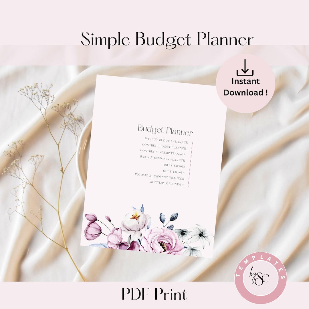 Personal Budget Planner Printable, Income, Expense, Debt Tracker (PDF ...