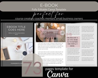 Ebook Template Canva | 73-Page Editable Layout for Coaches