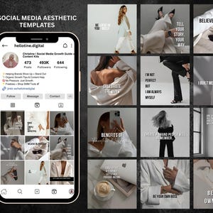 Instagram Vorlagen Aesthetic Threads Posts DFY Canva Templates Bold für Social-Media-Manager Business Coach Templates