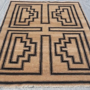 Alfombra de lana anudada a mano: estilo persa moderno, 2,4 x 3 metros.