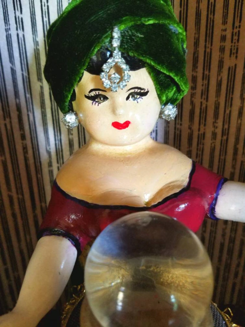 Fortune Teller Assemblage Shadowbox Diorama OOAK Art Doll Etsy