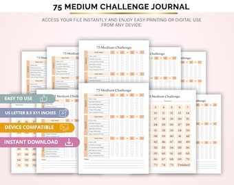 30-Day Self Growth Journal – Daily Reflection, Goal Setting (PDF)