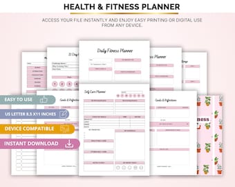健康とフィットネスプランナー - ワークアウト、食事、減量トラッカー（PDF）