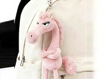 Leren sleutelhanger paard | Funny ponytashanger, autohanger