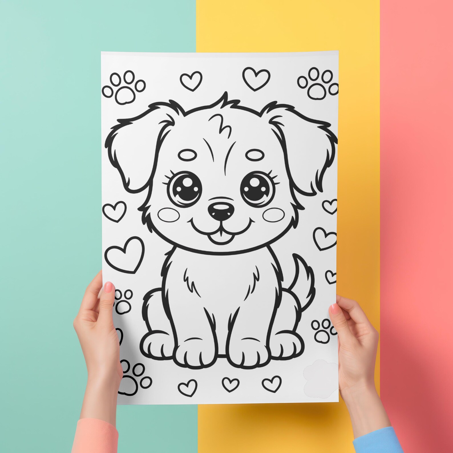 Cute Animals Coloring Book for Kids – 20 Kawaii Animal Pages, Printable ...