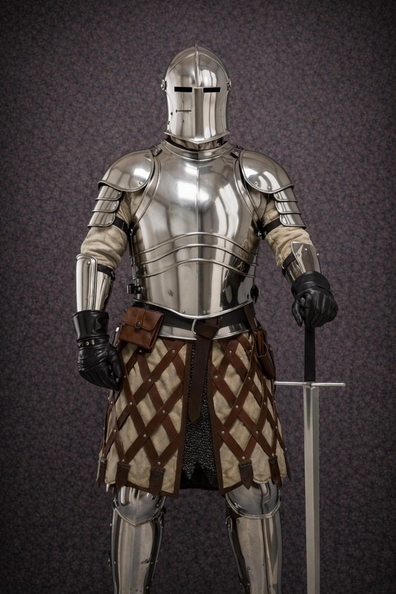 Full Body Barbuta Armor | Medieval Knight Steel LARP Costume, Cosplay ...
