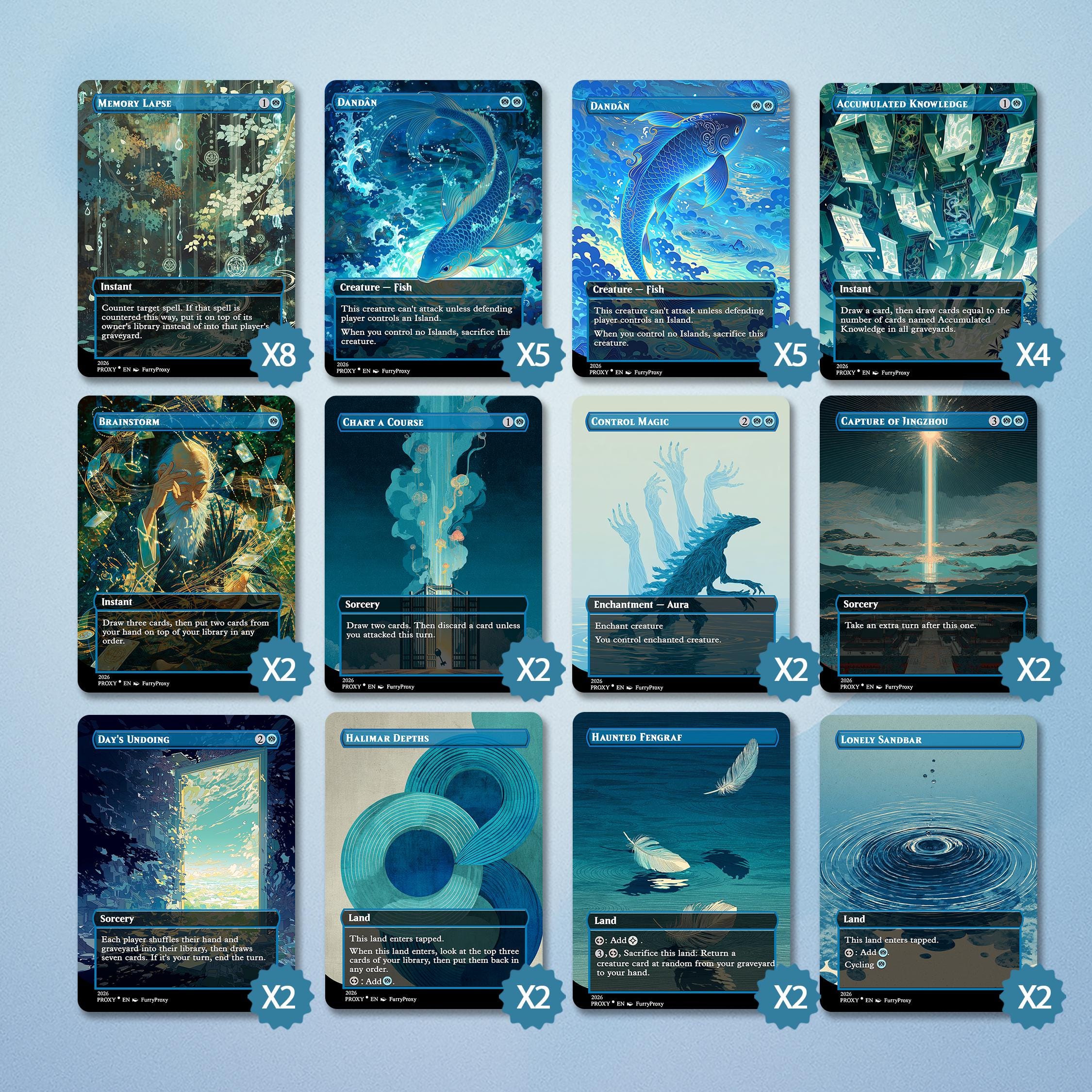Dandan Proxy Deck, Secret Lair, 80 Custom Magic Cards, S33 Black