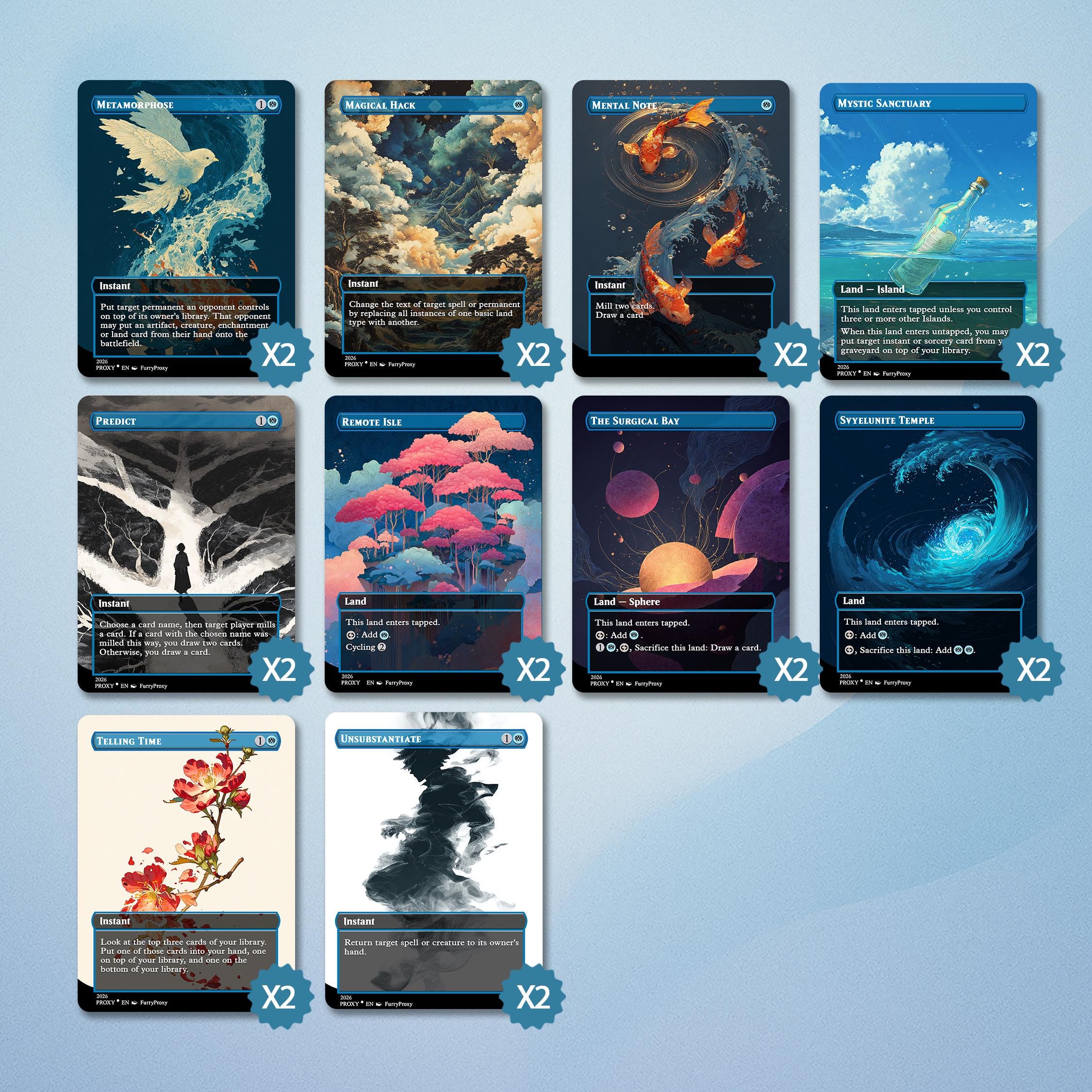 Dandan Proxy Deck, Secret Lair, 80 Custom Magic Cards, S33 Black