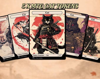 MTG Cat Tokens – Cat Token Set 1/1, 2/1, 2/2 | Chose P/T & Abilities.