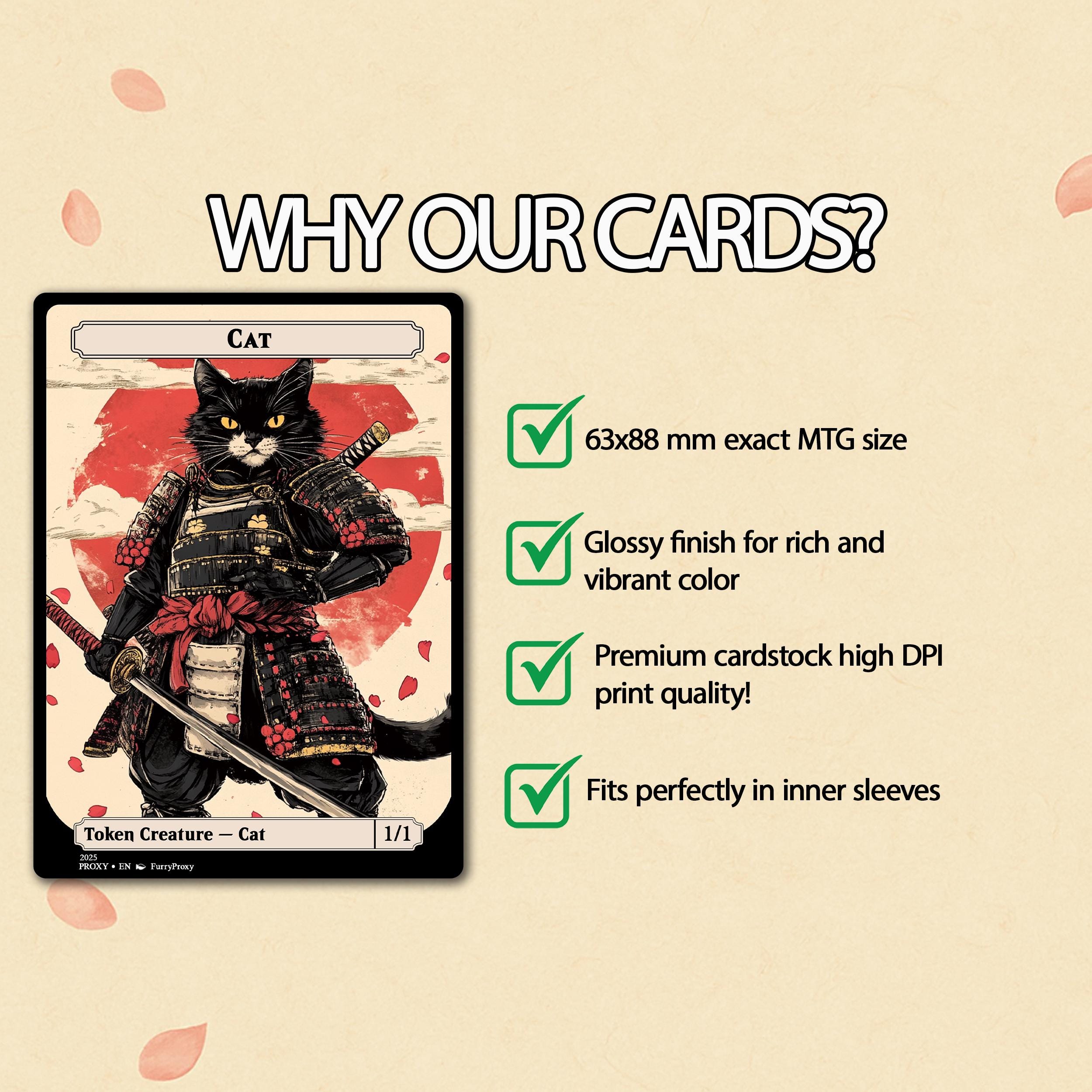MTG 猫トークン – 猫トークン セット 1/1、2/1、2/2 | P/T と能力を