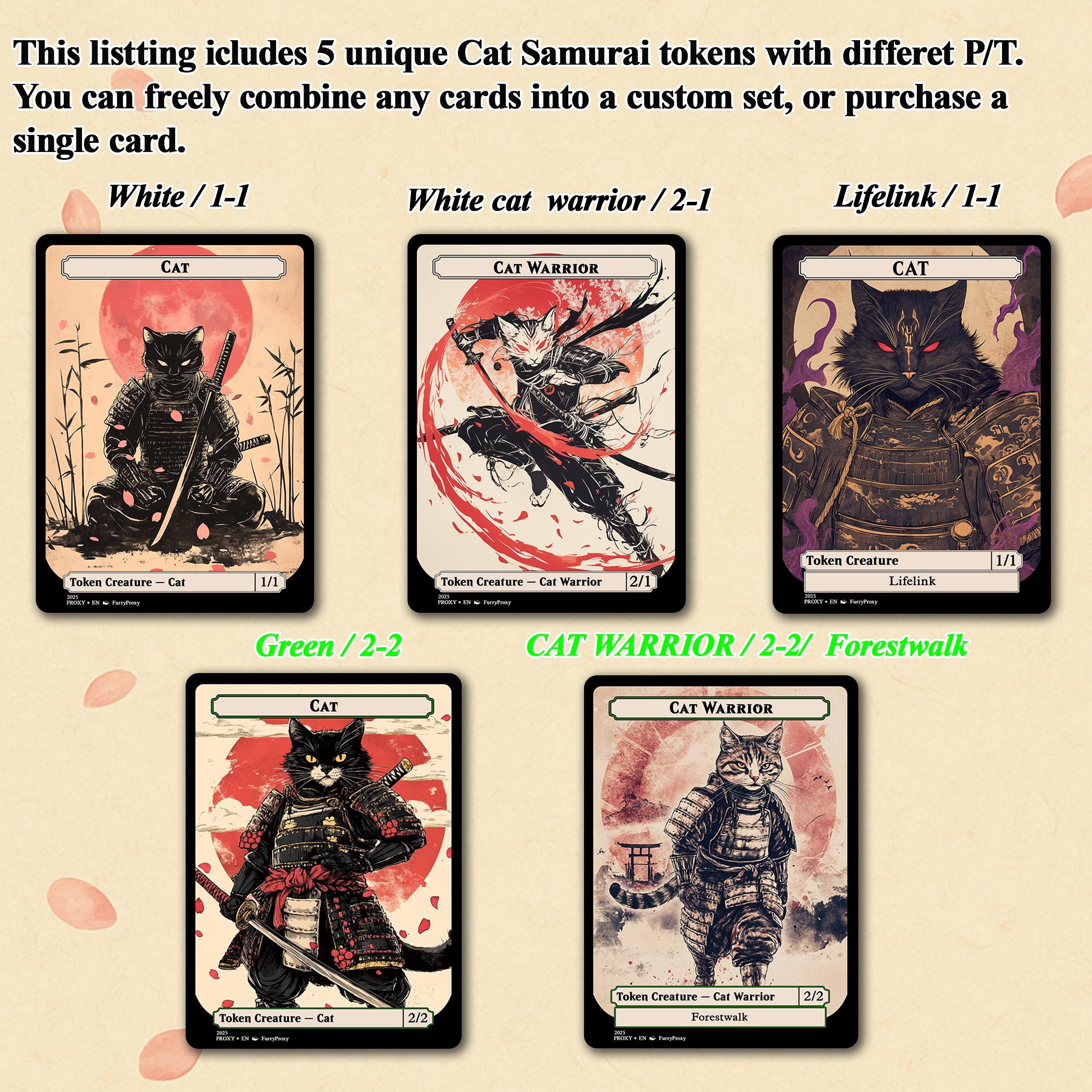 MTG 猫トークン – 猫トークン セット 1/1、2/1、2/2 | P/T と能力を