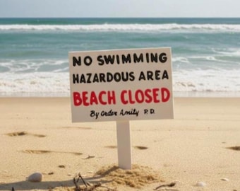 JAWS "BEACH CLOSED" Replica Sign