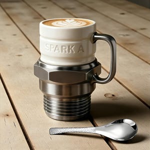 Mug à Café Design Bougie D'allumage (Spark Plug) - Cadeau Créatif Pour Mécanicien - Neuf