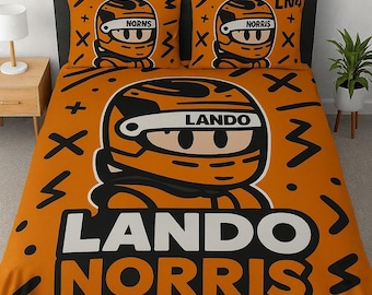 Lando Norris F1 Bedding Set – Racing Theme Bed Sheets