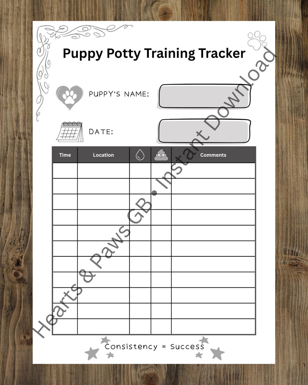 Chart Beagle Potty Training Dog Potty Template